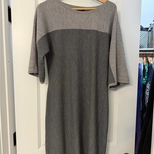 Talbots Gray Colorblock Dress